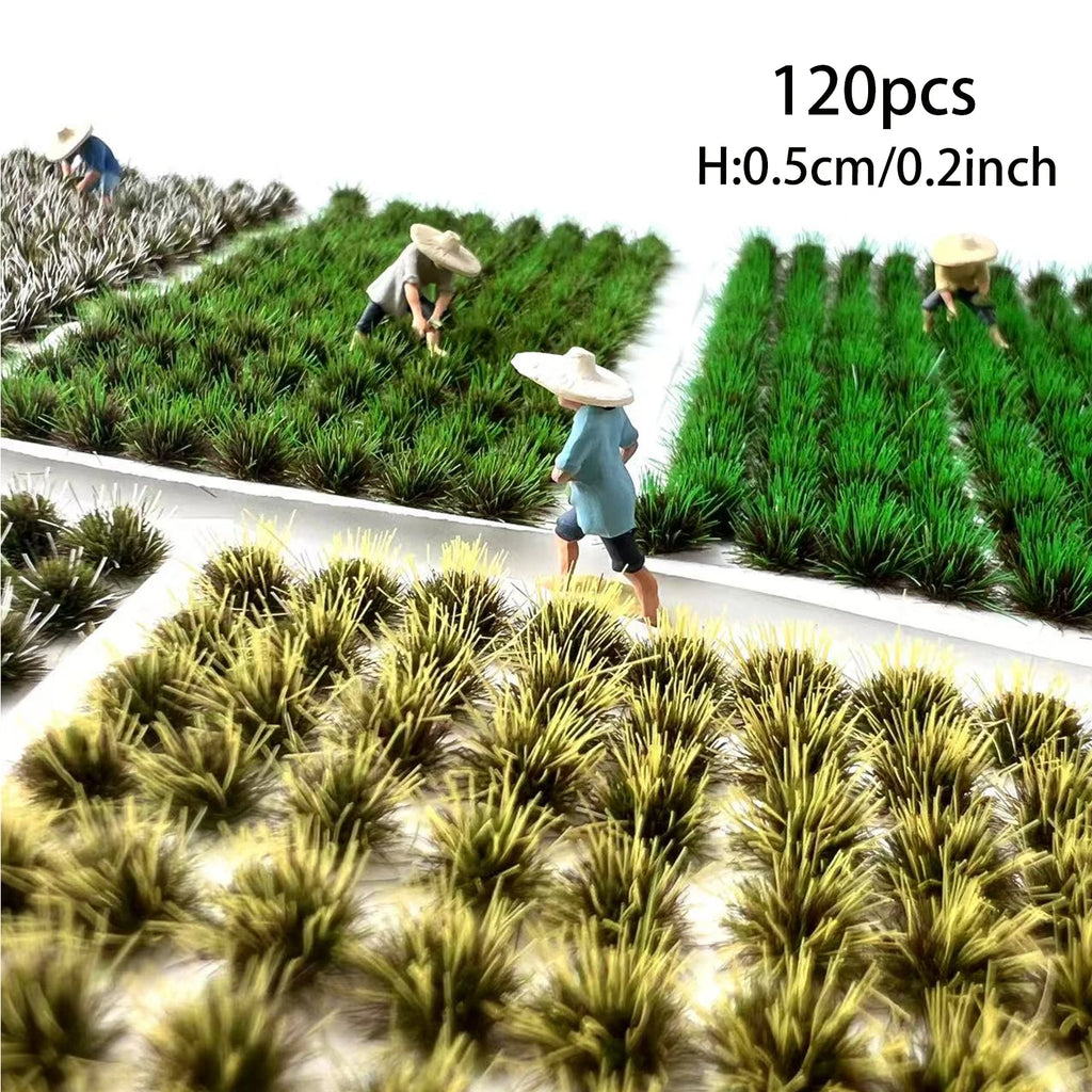 Miniature Model Grass Tufts 5mm/8mm – Static Grass for Dioramas, Model Railway Scenery & Wargaming Terrain
