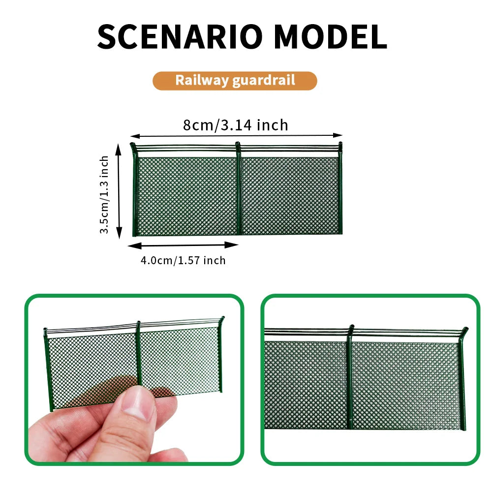 1:87 Railway Train Protective Fence Miniature Copper Guardrail for HO Scale Diy Model Making/Sandtable Landscape/Diorama 1pc