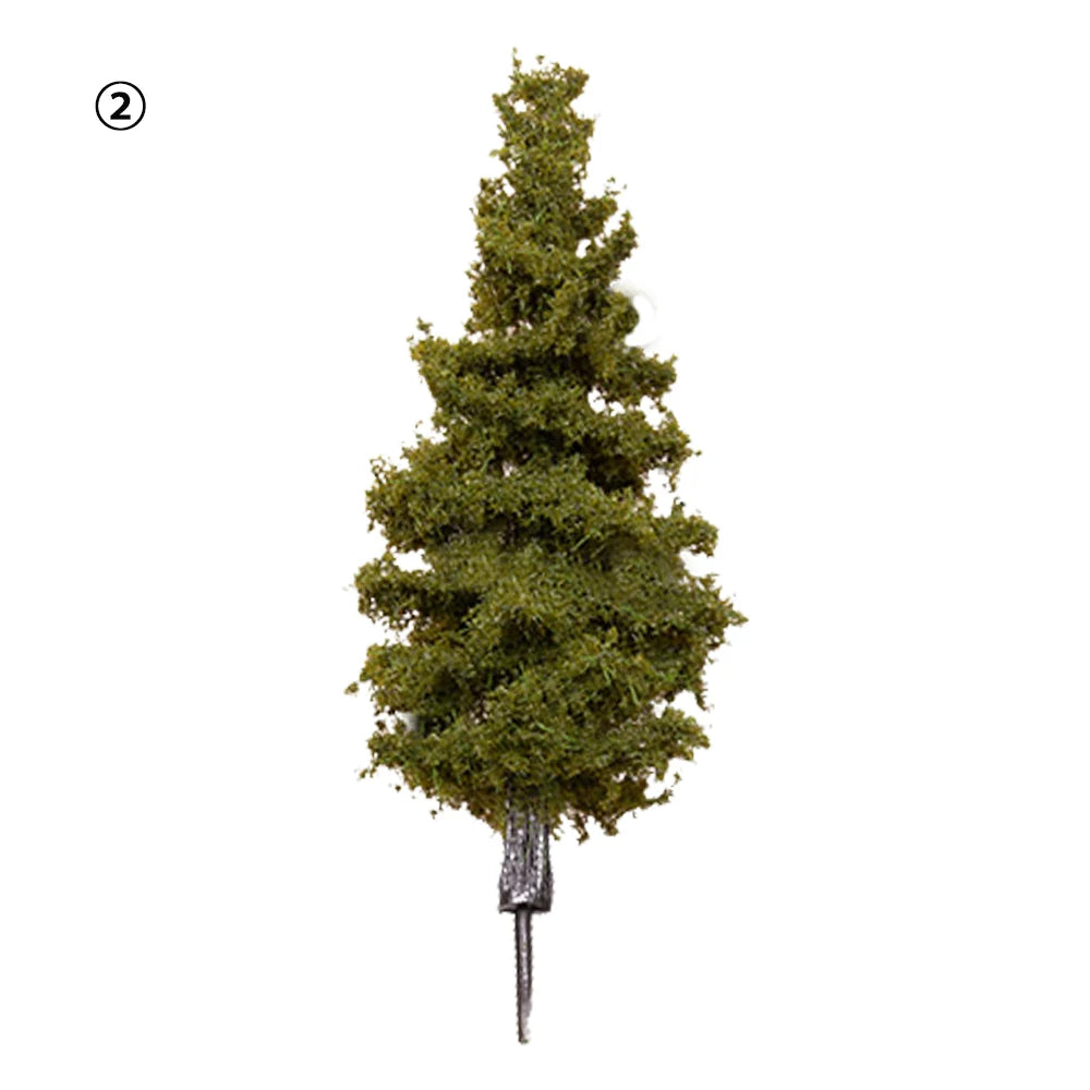 2pcs 1:87 Scale Model Pine Trees Cedar Landscape Miniature Train Railway Layout Scenery Dioramas Diy Christmas Day Decoration