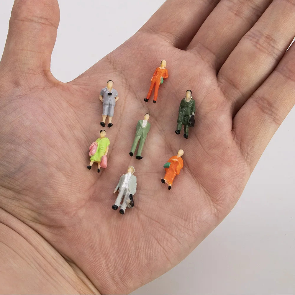 24pcs HO Scale Model Train Railway street People Miniature Model figures Passenger For Architectural Building Landscape railway
