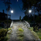 5PCS Mini LED Curved Garden Path Lights for Dollhouse Railway Diorama Scenery 3V Pre-Wired