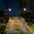 5PCS Mini LED Curved Garden Path Lights for Dollhouse Railway Diorama Scenery 3V Pre-Wired