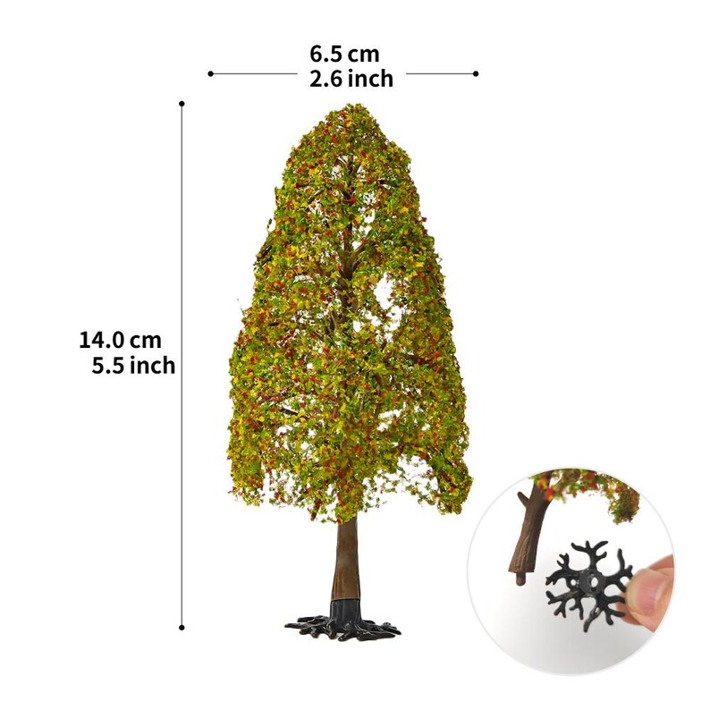 Handcrafted Miniature Trees for Diorama Railway Landscape & Dollhouse Scenery – 2PCS