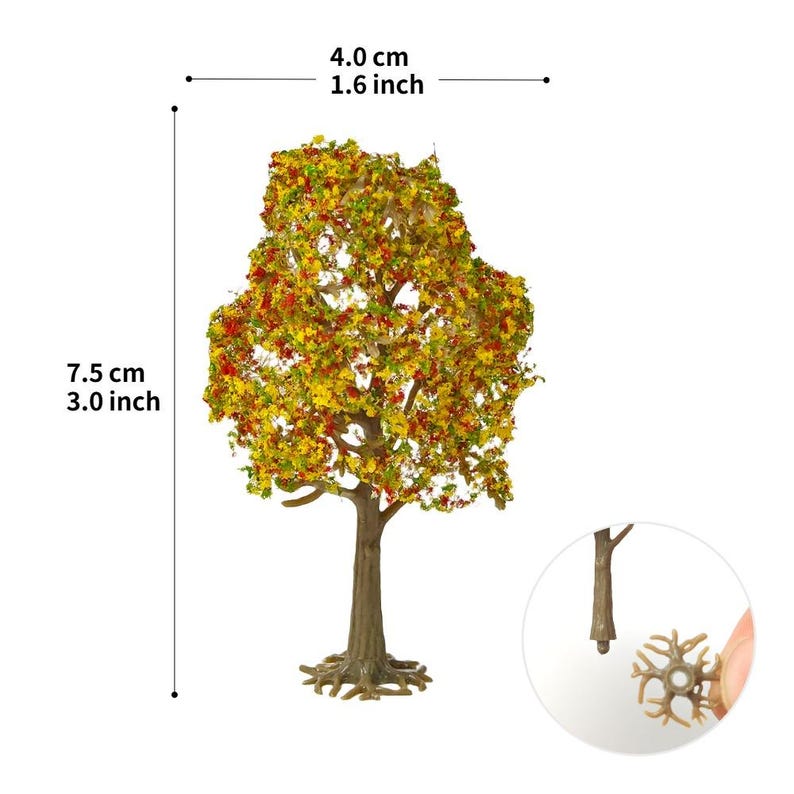 Handcrafted Miniature Trees for Diorama Railway Landscape & Dollhouse Scenery – 2PCS