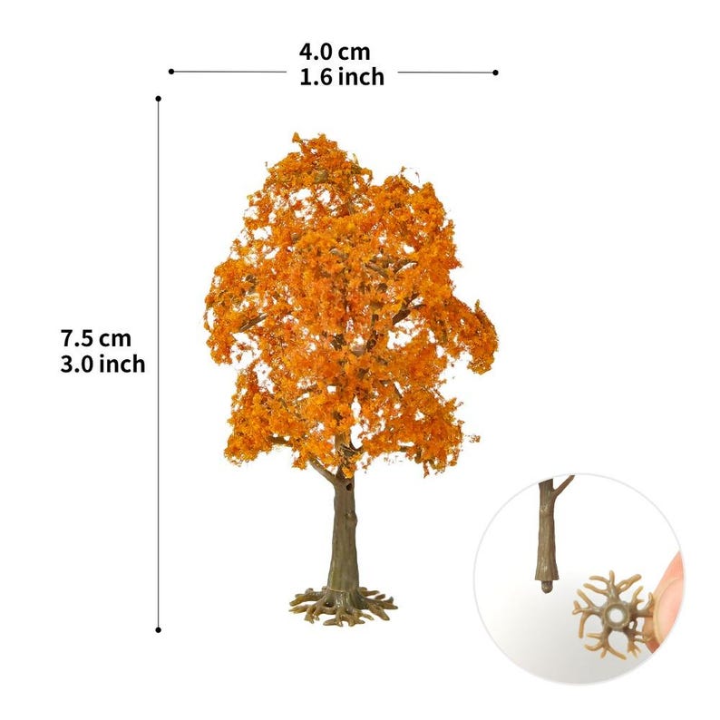 Handcrafted Miniature Trees for Diorama Railway Landscape & Dollhouse Scenery – 2PCS