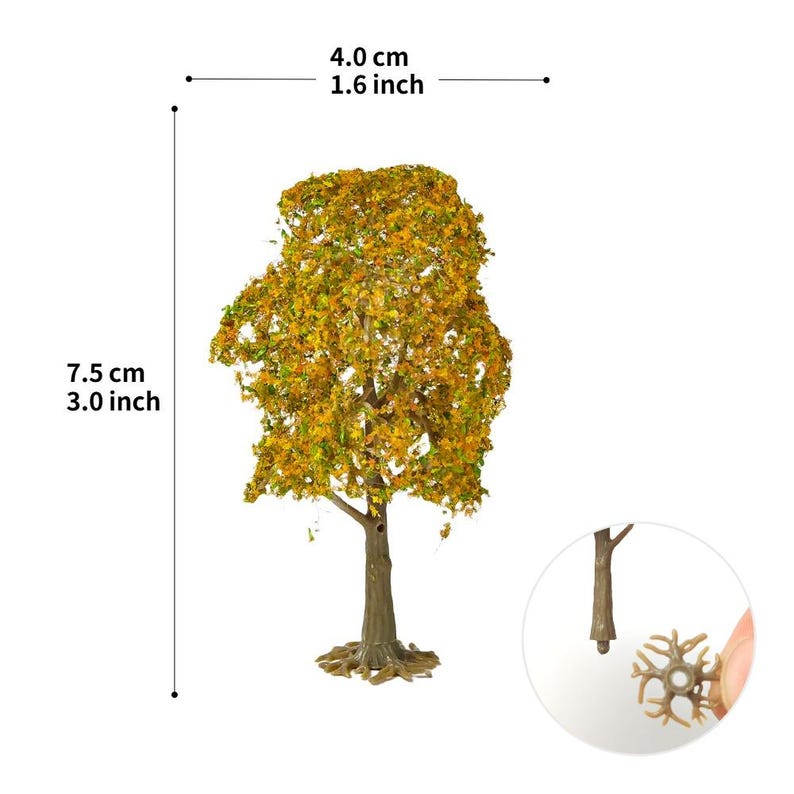 Handcrafted Miniature Trees for Diorama Railway Landscape & Dollhouse Scenery – 2PCS