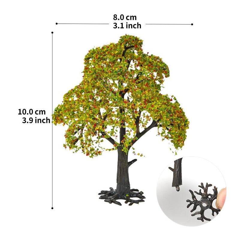 Handcrafted Miniature Trees for Diorama Railway Landscape & Dollhouse Scenery – 2PCS