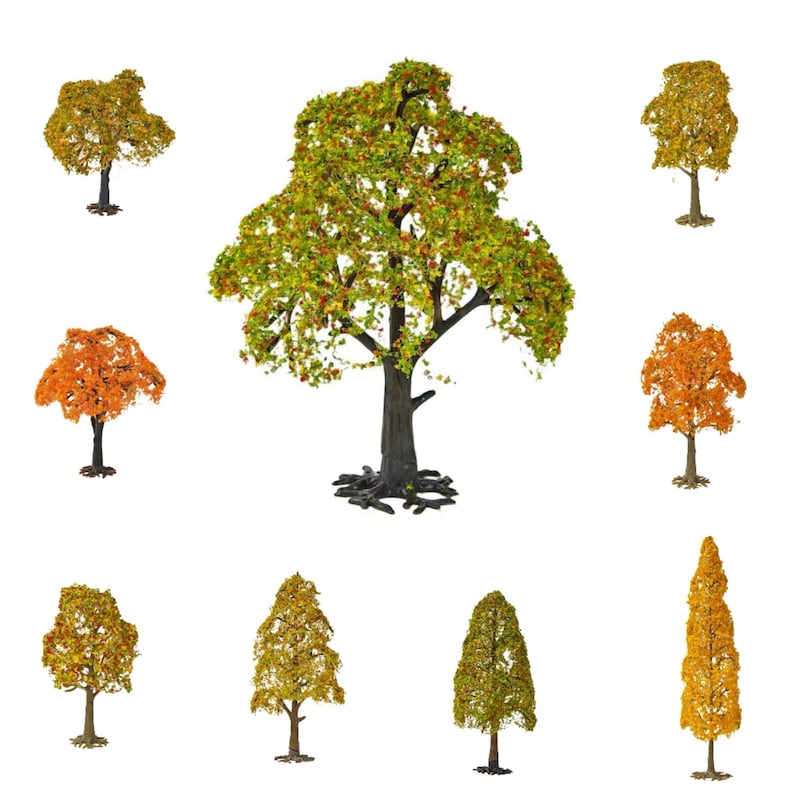 Handcrafted Miniature Trees for Diorama Railway Landscape & Dollhouse Scenery – 2PCS