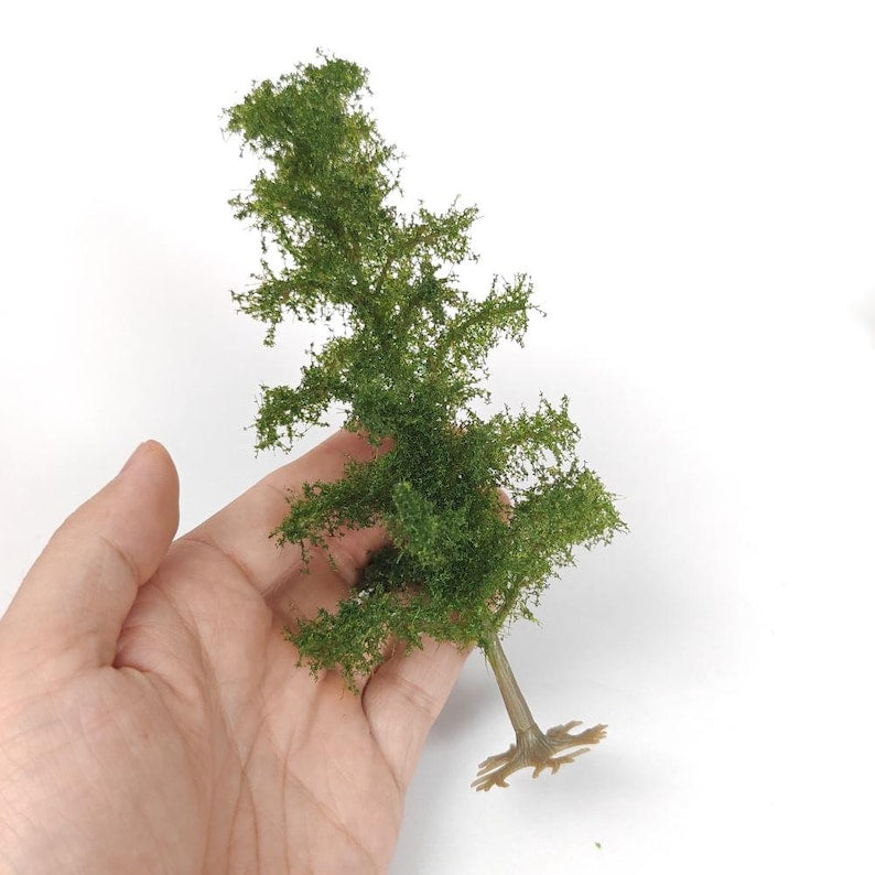 Miniature Model Tree Sets with Adjustable Detachable Bases for Railway Hillside, Diorama & Landscape Scenery
