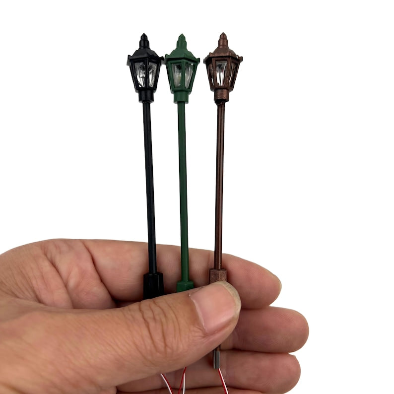 5PCS Mini LED Garden Path Lights for Diorama Dollhouse Street Railway Scenery