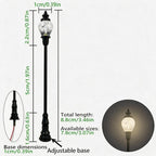 5PCS Pre-Wired Mini LED Post Lamps for Railway Diorama Street Landscape Lighting