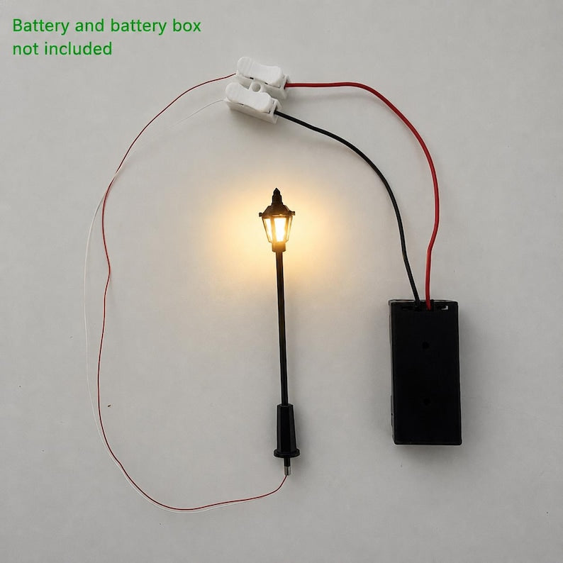 5PCS Mini LED Garden Path Lights for Diorama Dollhouse Street Railway Scenery