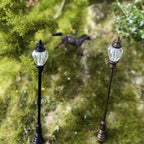 5PCS Pre-Wired Mini LED Post Lamps for Railway Diorama Street Landscape Lighting