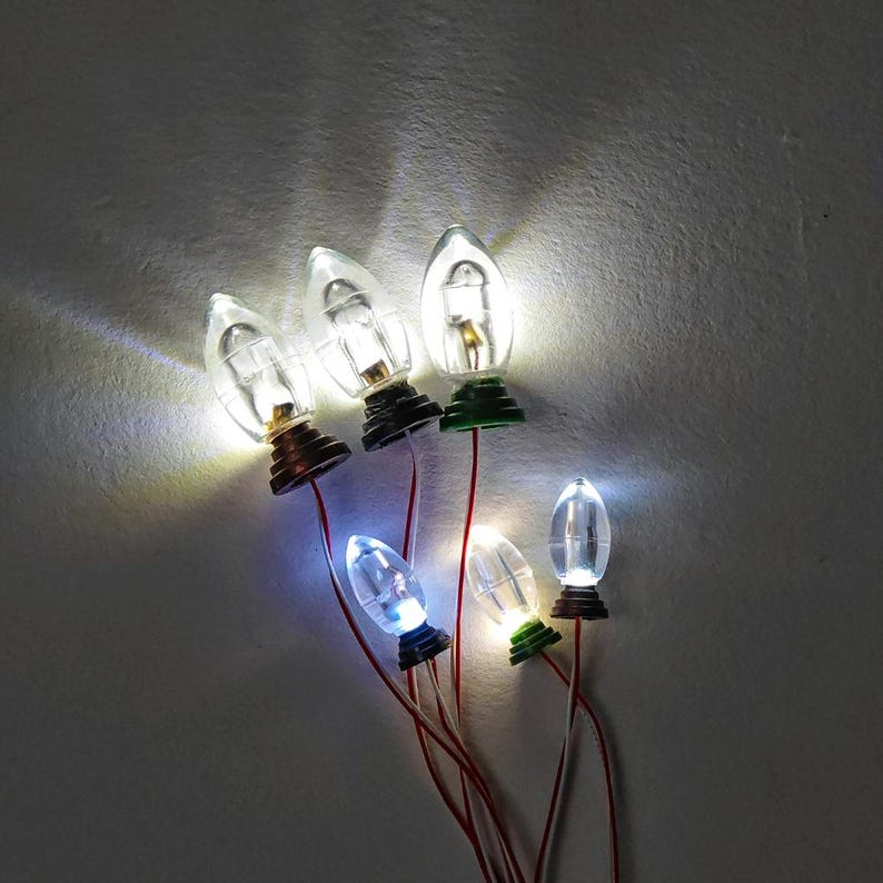 10PCS Mini LED Landscape Lamps for Diorama Park Pathway Garden Model Lighting 2 Sizes