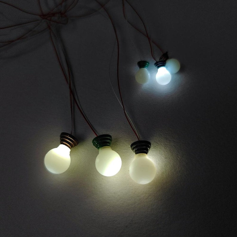 5PCS Mini Globe LED Landscape Lamps for Diorama Garden Park Pathway Model Lighting