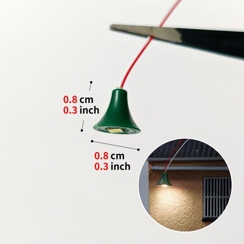 10PCS Mini LED Pendant Lamps for Dollhouse Diorama Railway Interior Ceiling Lighting 6 Styles