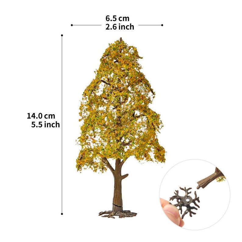 Handcrafted Miniature Trees for Diorama Railway Landscape & Dollhouse Scenery – 2PCS