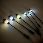 5PCS Mini LED Garden Lamps with Frosted Shade for Dollhouse Railway Diorama Landscape Lighting
