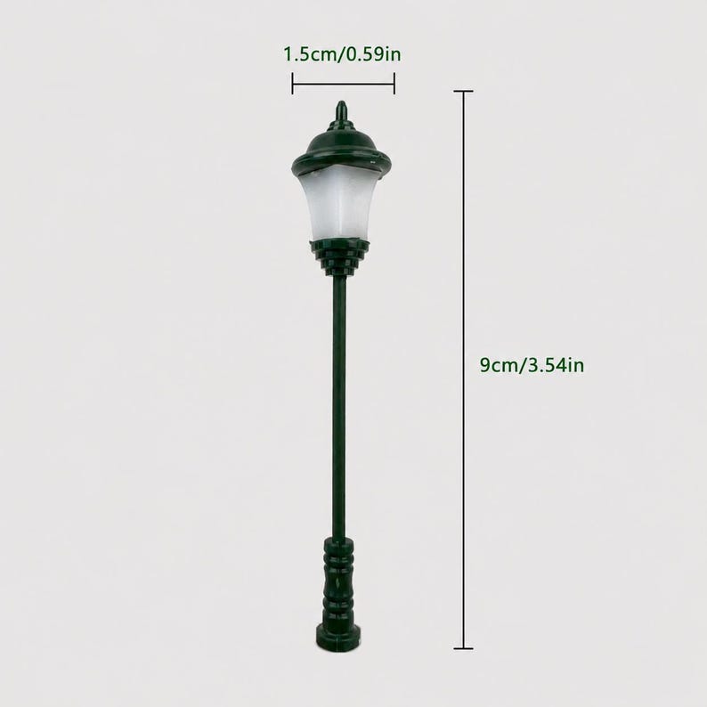 5PCS Mini LED Garden Lamps with Frosted Shade for Dollhouse Railway Diorama Landscape Lighting