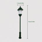 5PCS Mini LED Garden Lamps with Frosted Shade for Dollhouse Railway Diorama Landscape Lighting