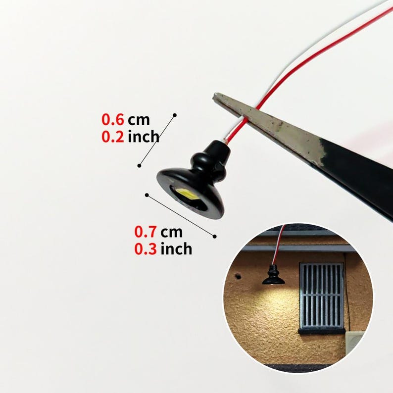 10PCS Mini LED Pendant Lamps for Dollhouse Diorama Railway Interior Ceiling Lighting 6 Styles