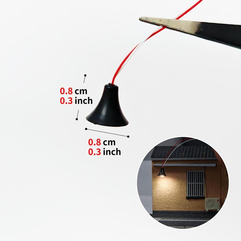 10PCS Mini LED Pendant Lamps for Dollhouse Diorama Railway Interior Ceiling Lighting 6 Styles