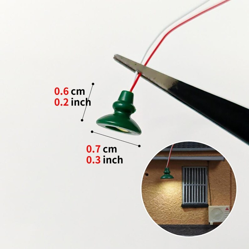 10PCS Mini LED Pendant Lamps for Dollhouse Diorama Railway Interior Ceiling Lighting 6 Styles