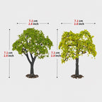 Miniature Model Tree Sets with Adjustable Detachable Bases for Railway Hillside, Diorama & Landscape Scenery